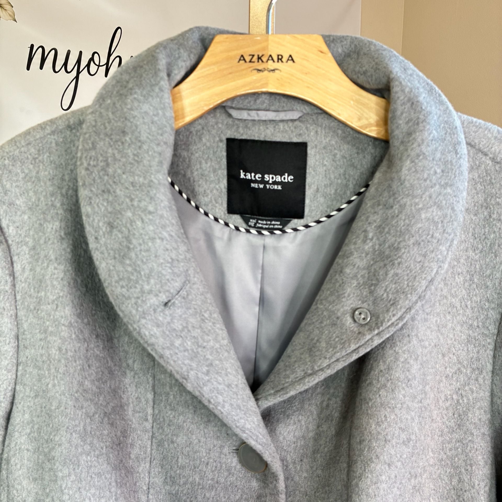 Kate Spade New York Wool Blend Coat Gray XXL NWT 3