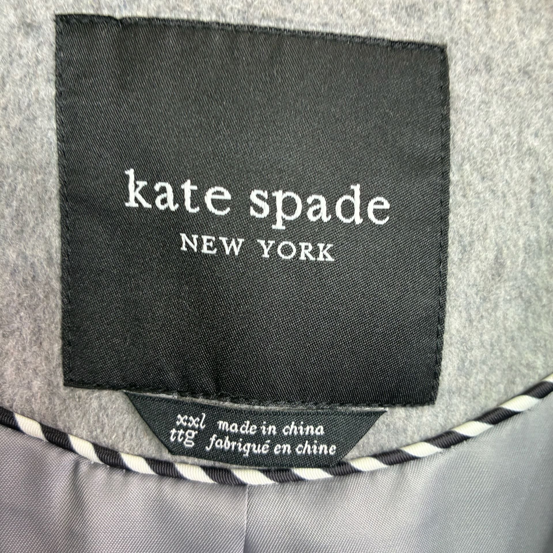 Kate Spade New York Wool Blend Coat Gray XXL NWT 11