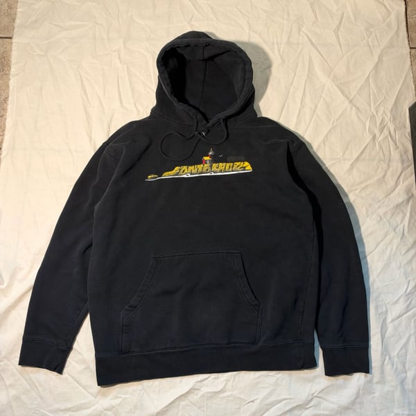 Santa Cruz Hoodie Size L Black Lighthouse Graphic Pullover