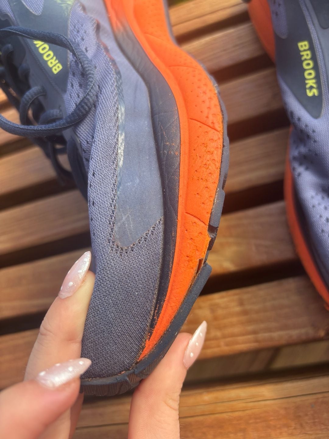 Brooks Trace 3 Running Shoes Navy Orange 4
