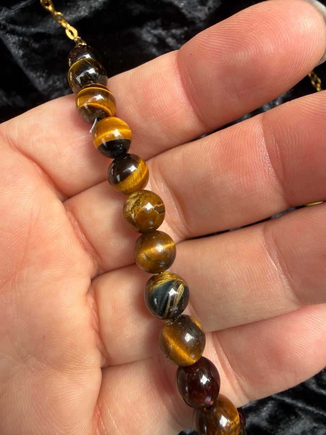 Handmade Autumn Fall Gemstone Beaded Heart Pendant Necklace 6