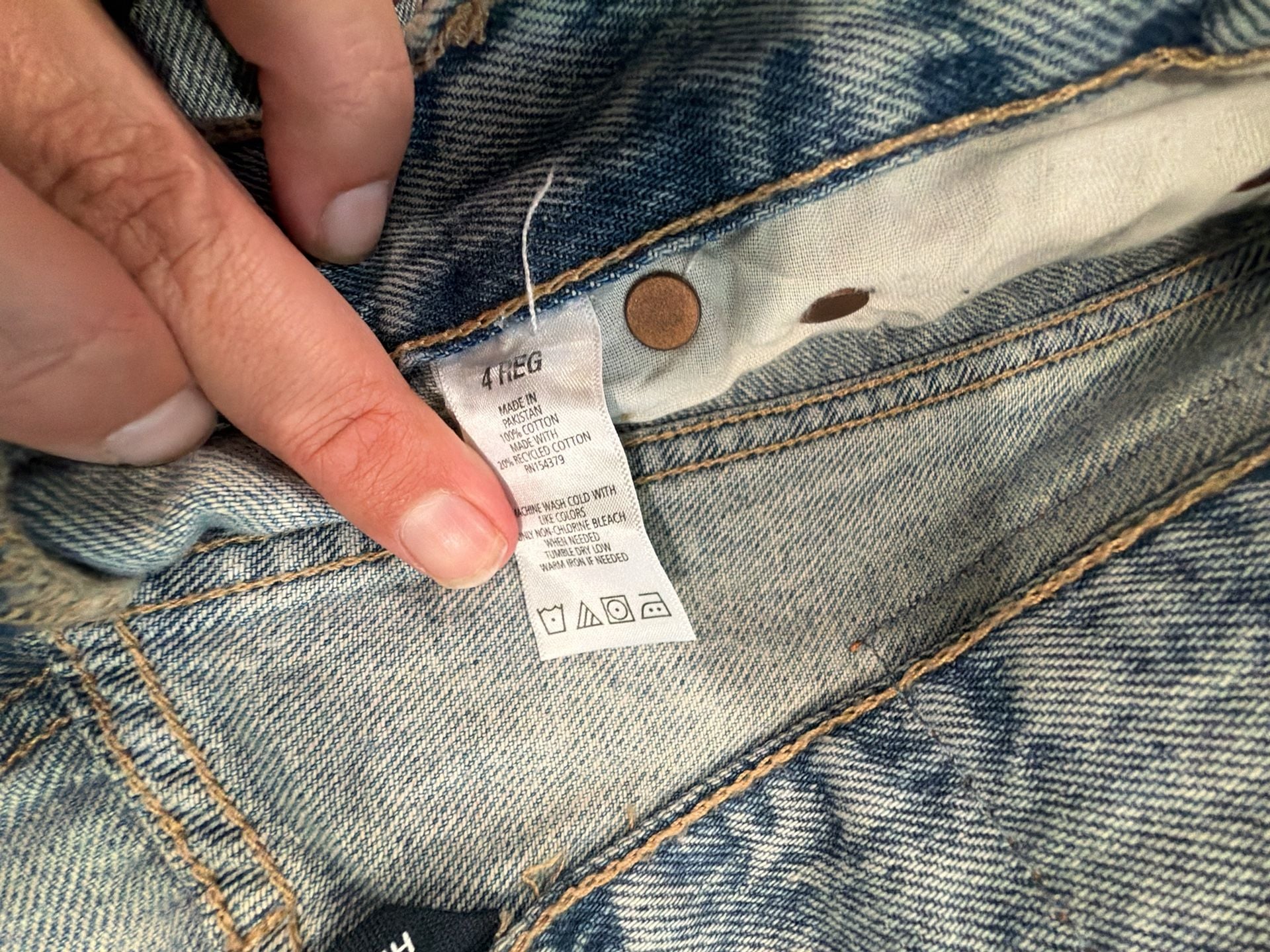Aeropostale High Rise Baggy Jeans Size 4R Light Wash Non Stretch 4