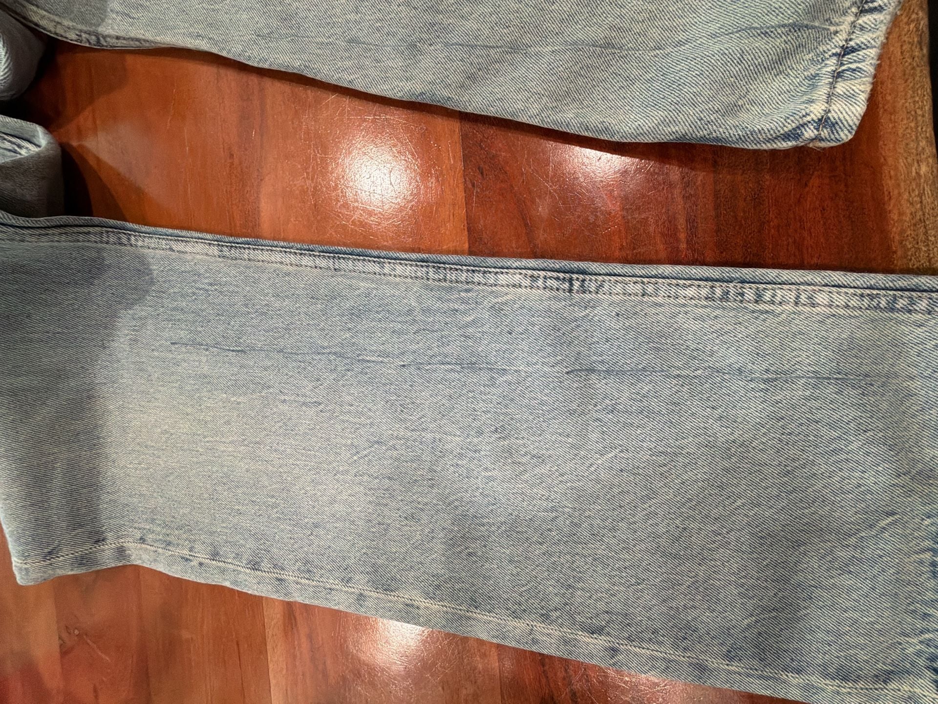 Aeropostale High Rise Baggy Jeans Size 4R Light Wash Non Stretch 7