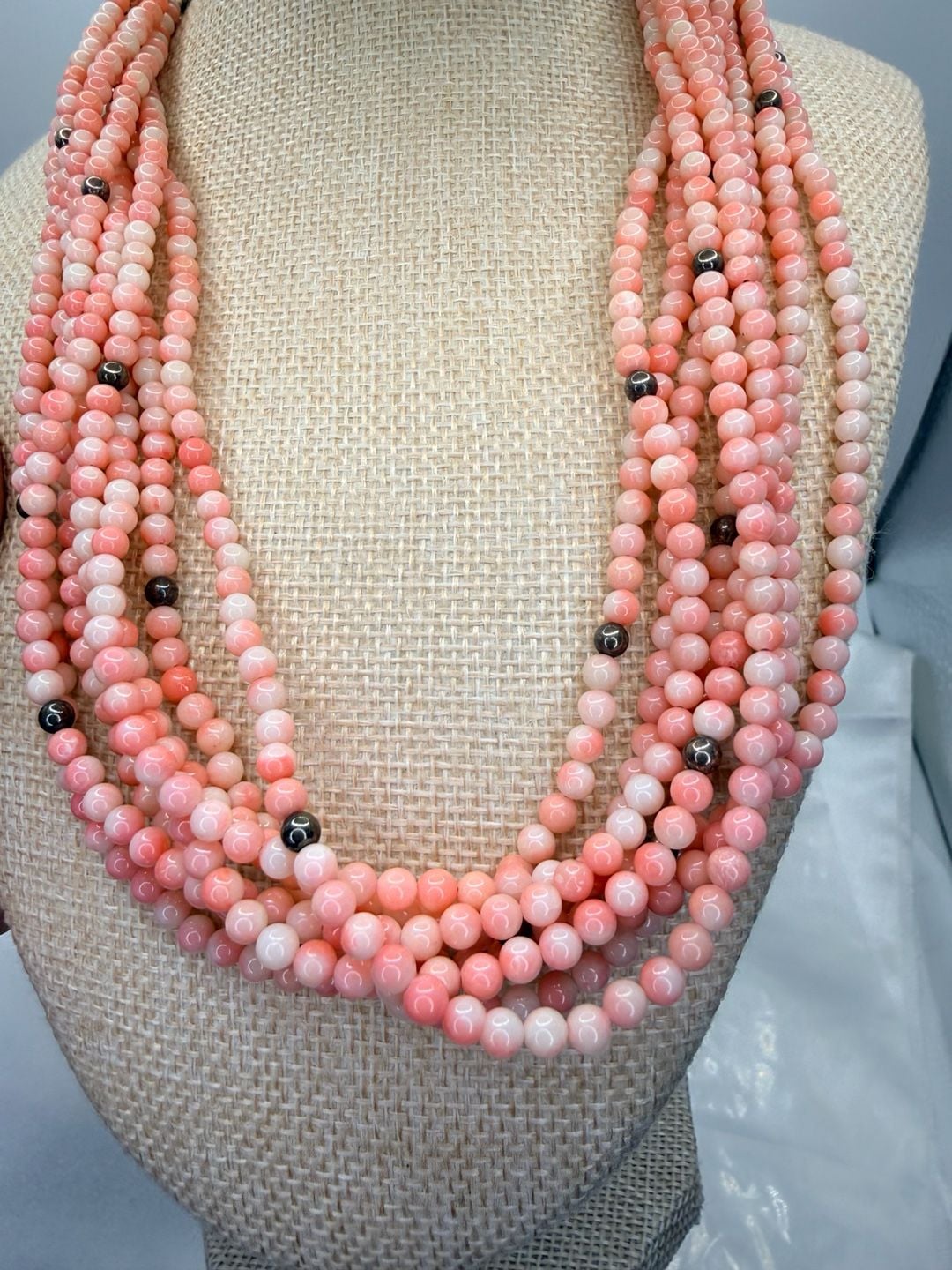 Jay King DTR 20 Inch Multi Strand Angel Skin Coral 3
