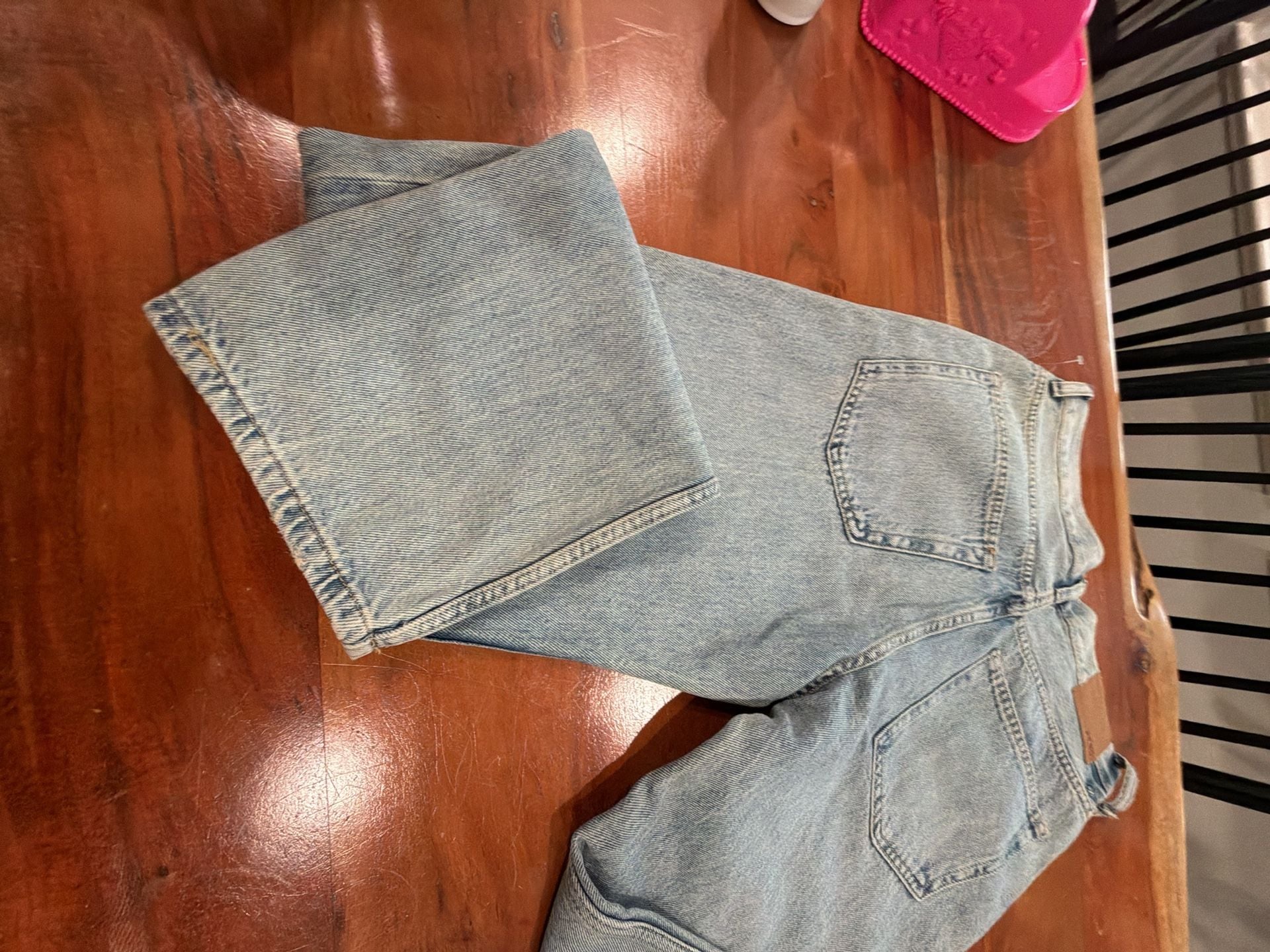 Aeropostale High Rise Baggy Jeans Size 4R Light Wash Non Stretch 11