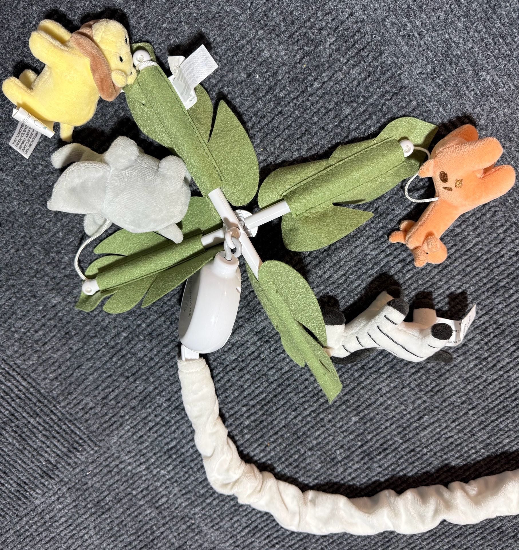 The Peanutshell Safari Animals Musical Crib Mobile 1