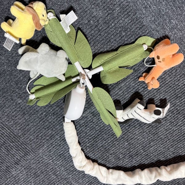 The Peanutshell Safari Animals Musical Crib Mobile