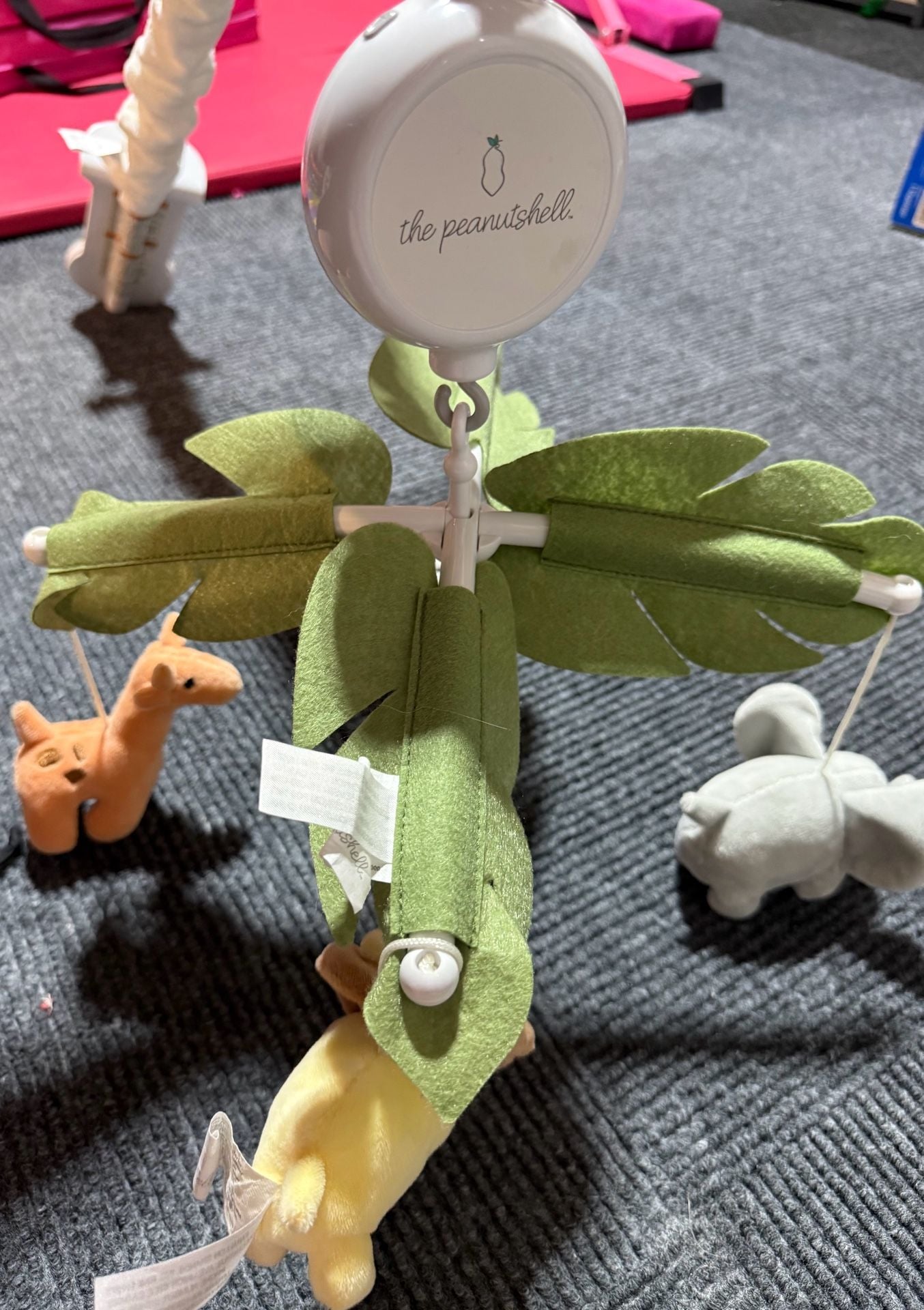 The Peanutshell Safari Animals Musical Crib Mobile 2