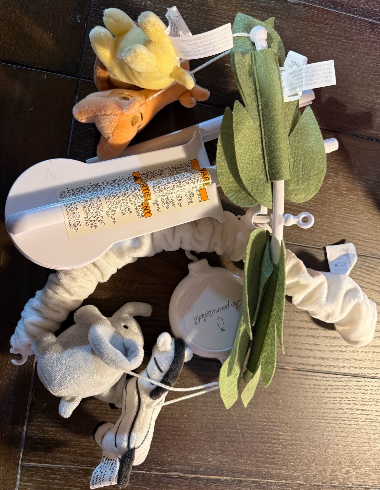 The Peanutshell Safari Animals Musical Crib Mobile 7