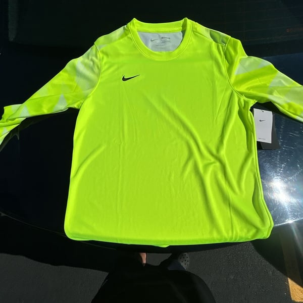 Nike Dri-FIT Challenge V Jersey Size L Volt Yellow Long Sleeve