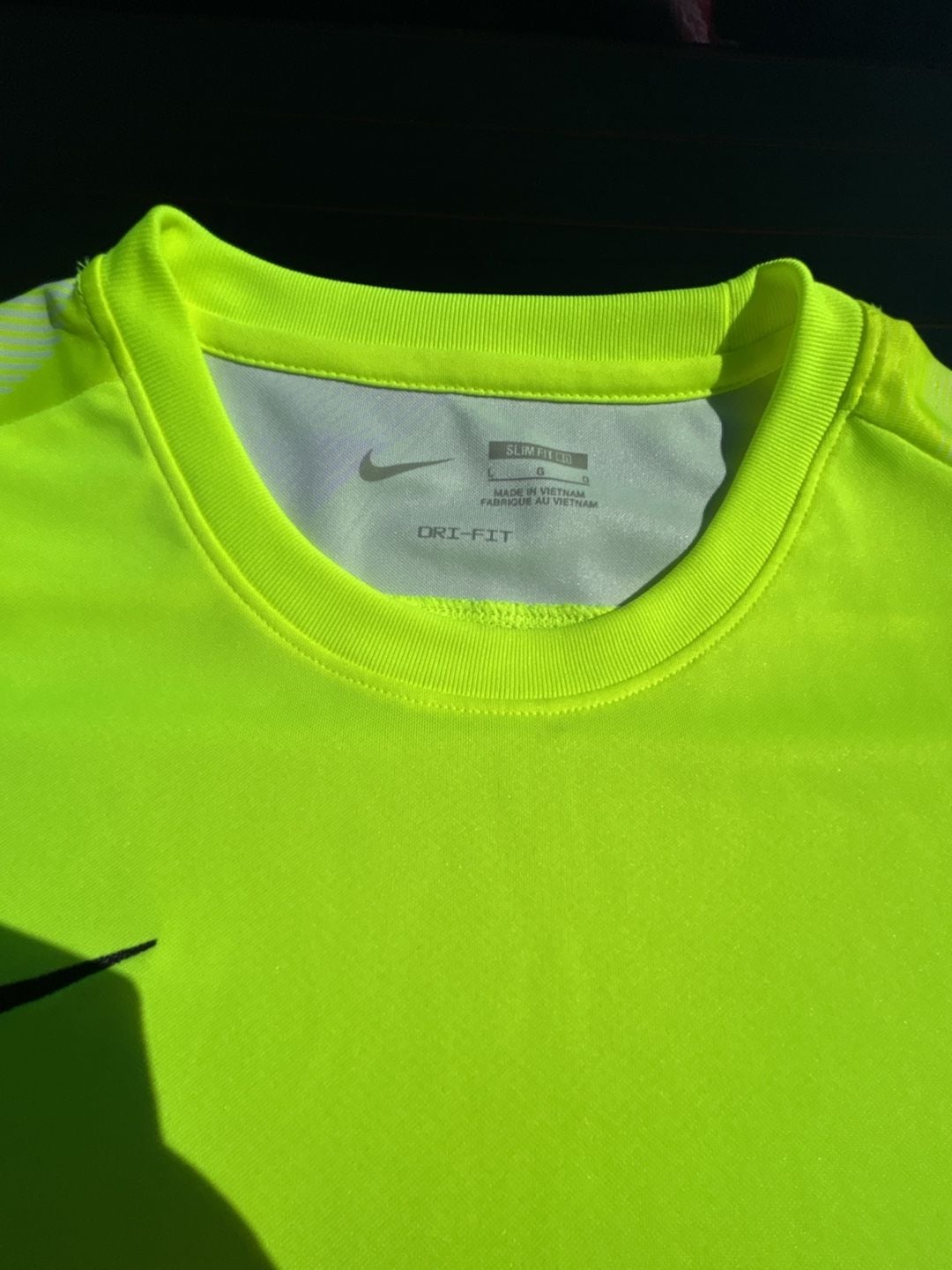 Nike Dri-FIT Challenge V Jersey Size L Volt Yellow Long Sleeve 3
