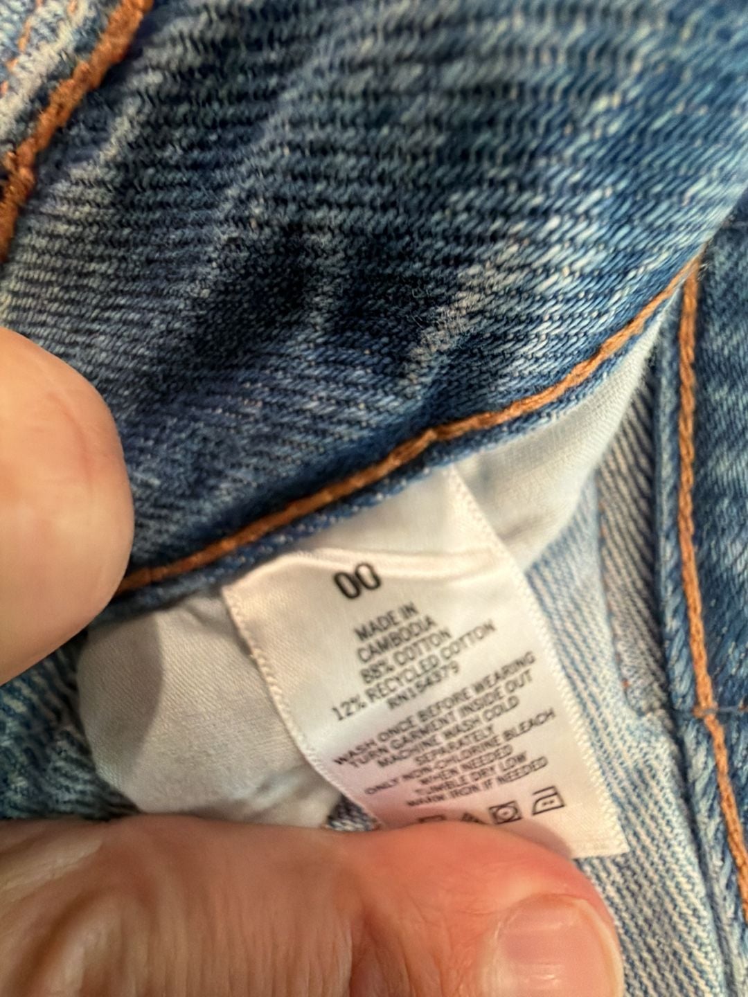 Aeropostale 90's Baggy Jeans Size 00 Light Wash Distressed 4