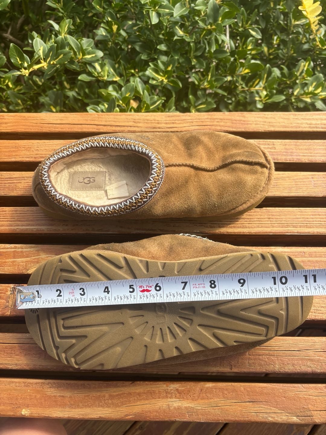 UGG Tasman Slipper Chestnut Brown Suede Embroidery 3