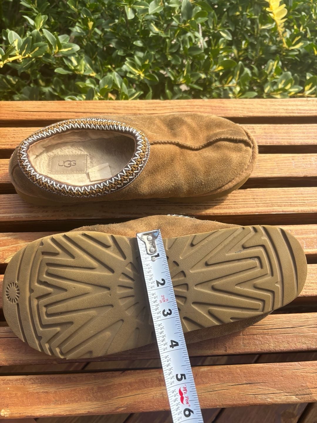 UGG Tasman Slipper Chestnut Brown Suede Embroidery 4