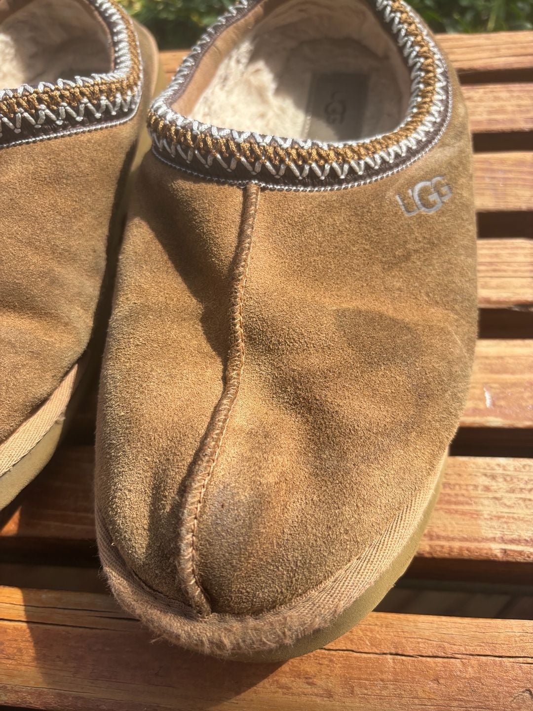 UGG Tasman Slipper Chestnut Brown Suede Embroidery 5