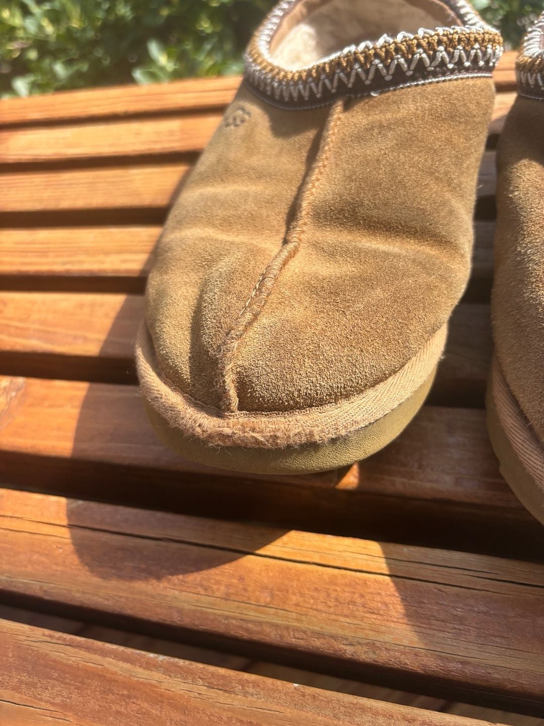UGG Tasman Slipper Chestnut Brown Suede Embroidery 6