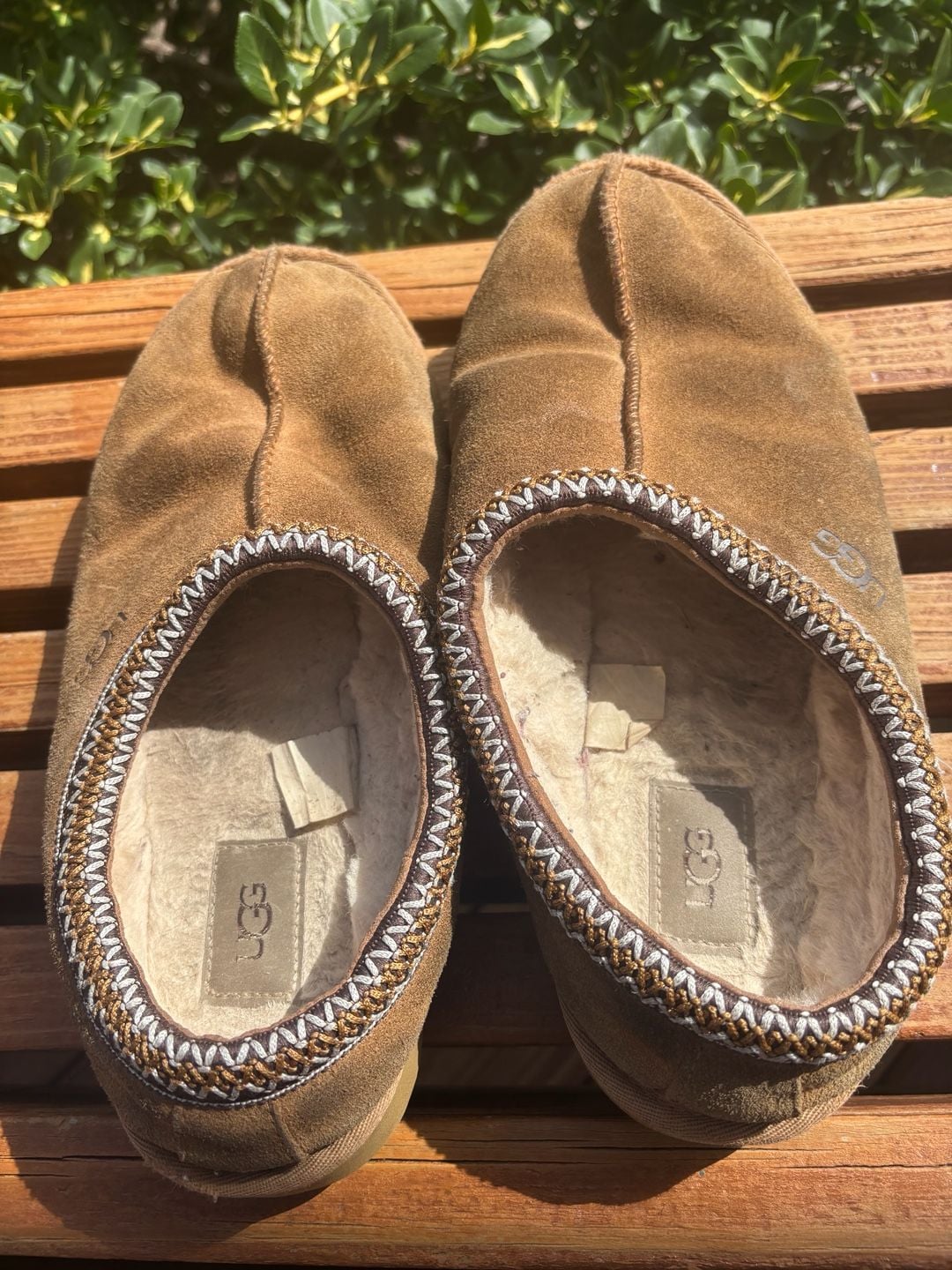 UGG Tasman Slipper Chestnut Brown Suede Embroidery 7