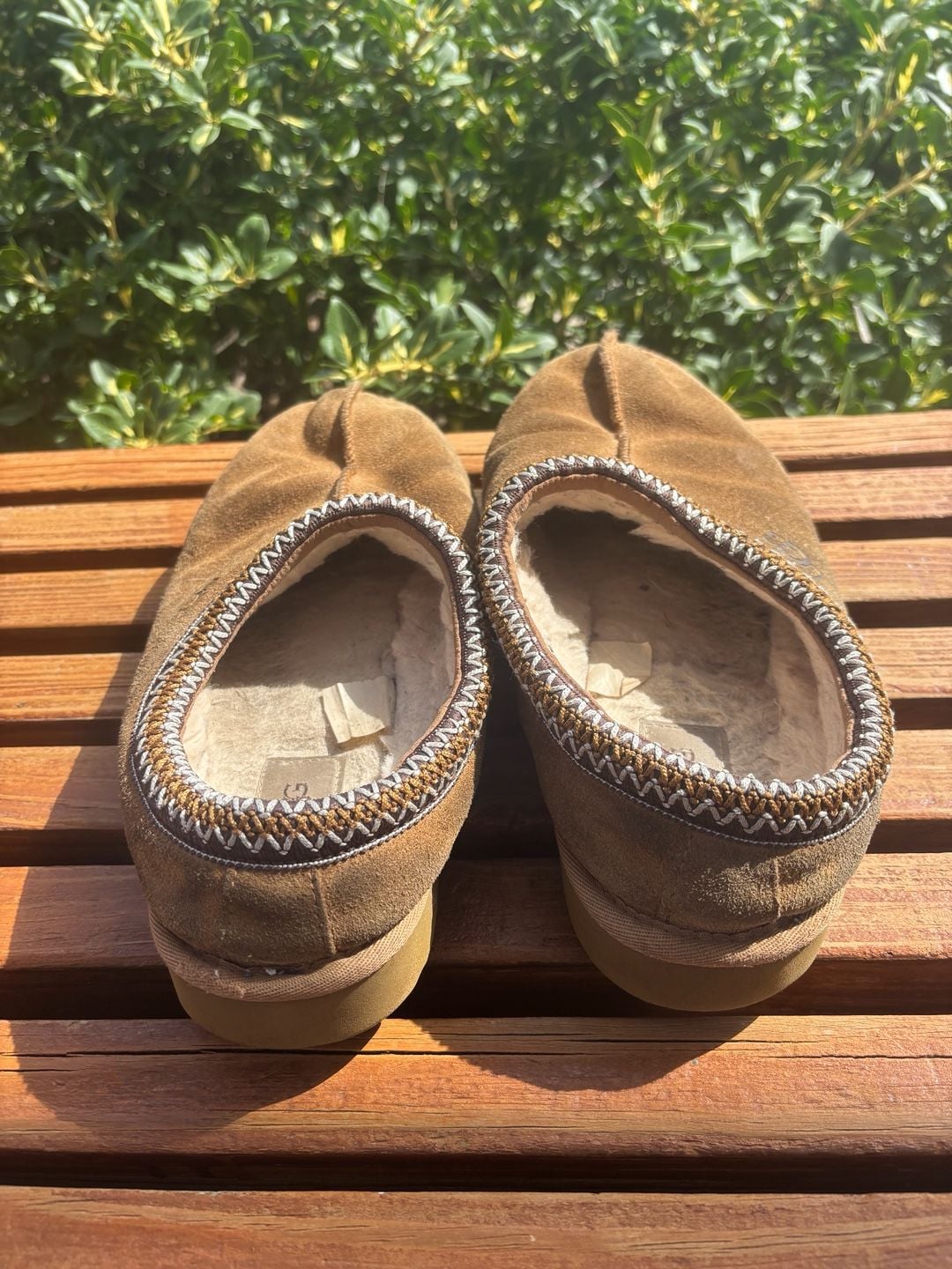 UGG Tasman Slipper Chestnut Brown Suede Embroidery 8