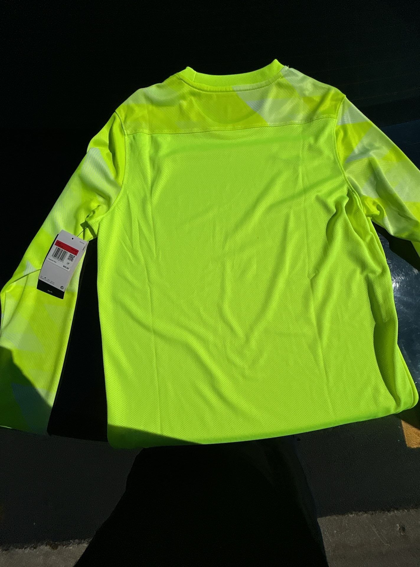 Nike Dri-FIT Challenge V Jersey Size L Volt Yellow Long Sleeve 4