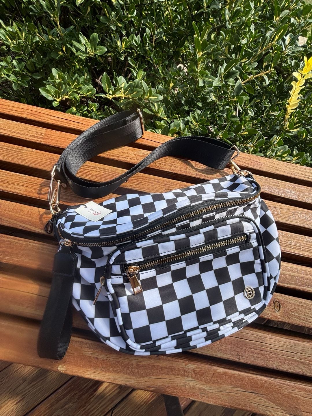 Luxury Checkered Crossbody Bag,Spacious Bum Bags for Women Nylon Crossbody Fanny Pack 3
