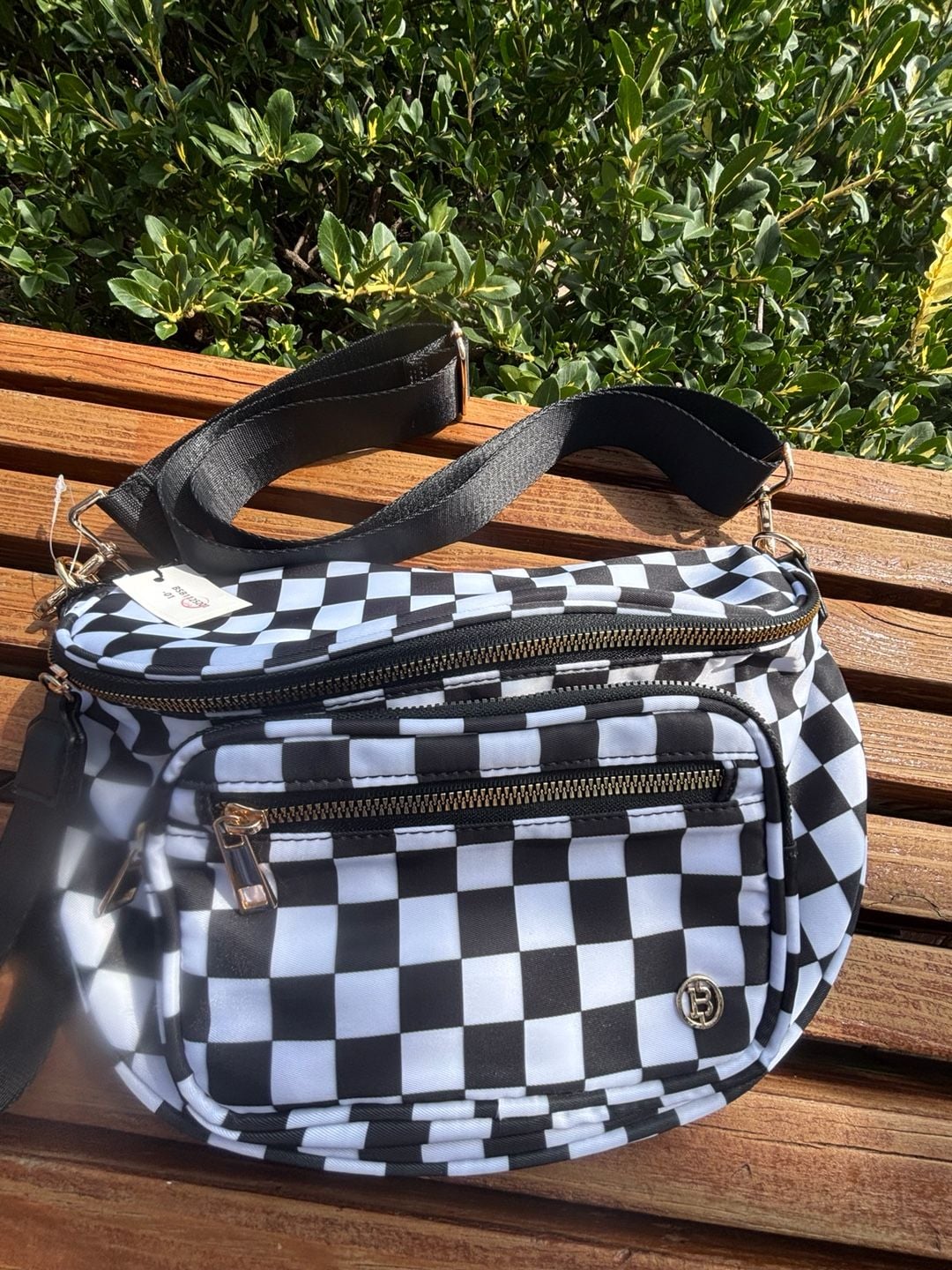 Luxury Checkered Crossbody Bag,Spacious Bum Bags for Women Nylon Crossbody Fanny Pack 4