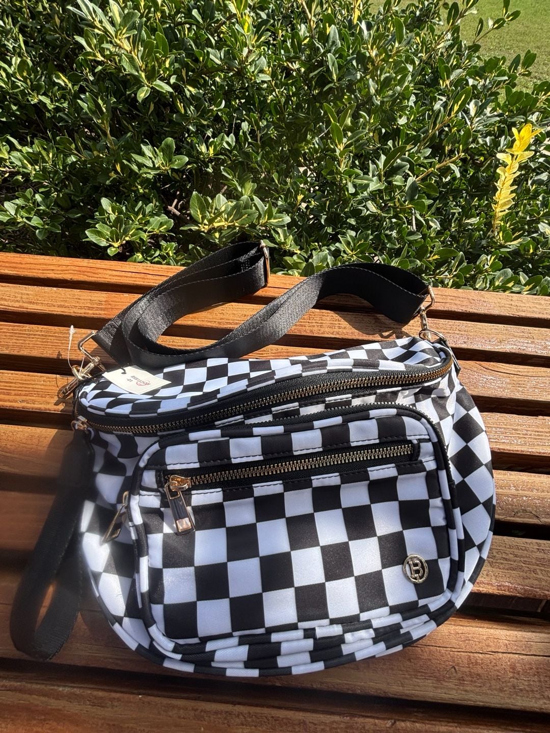 Luxury Checkered Crossbody Bag,Spacious Bum Bags for Women Nylon Crossbody Fanny Pack 5
