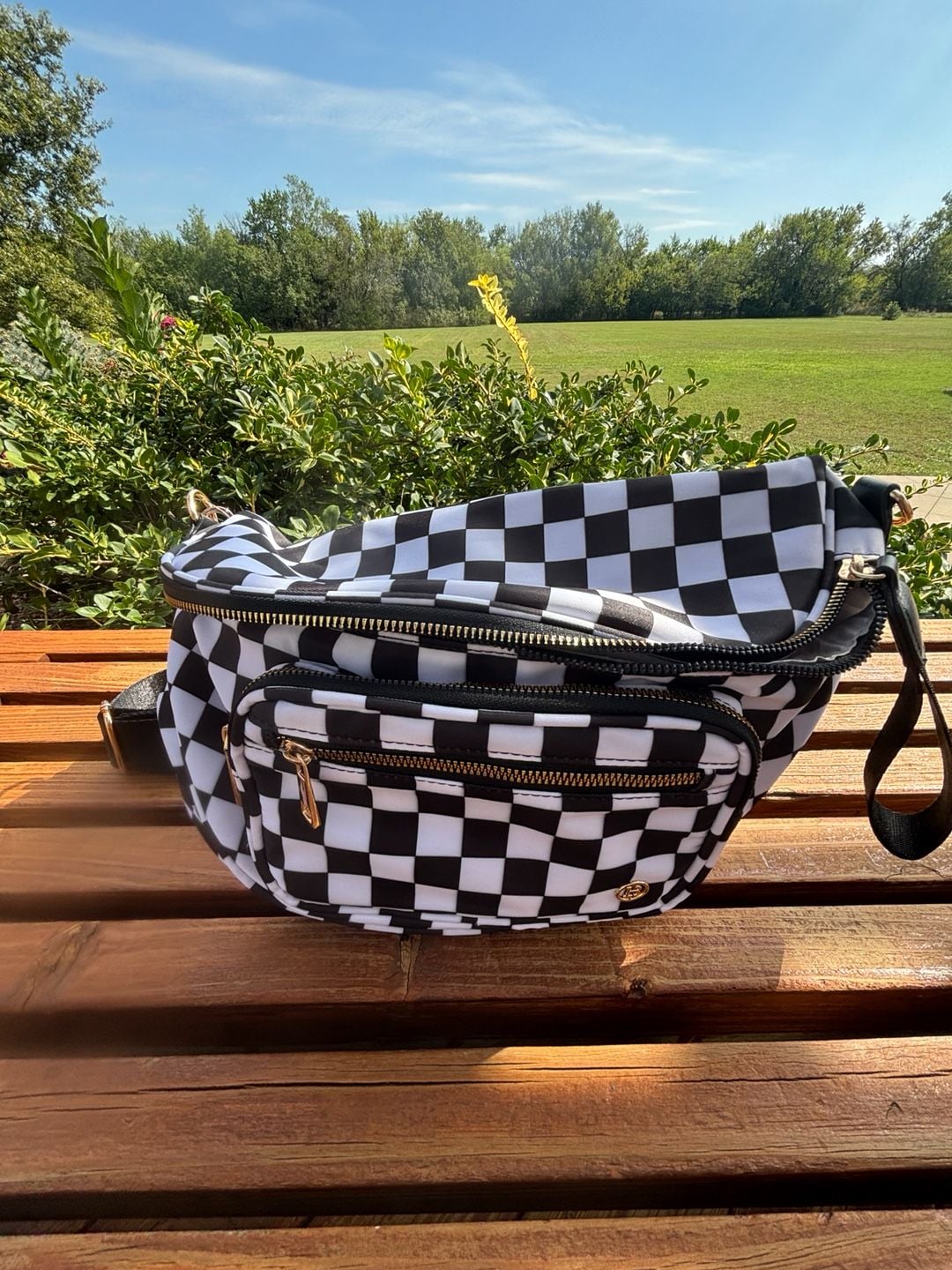 Luxury Checkered Crossbody Bag,Spacious Bum Bags for Women Nylon Crossbody Fanny Pack 8