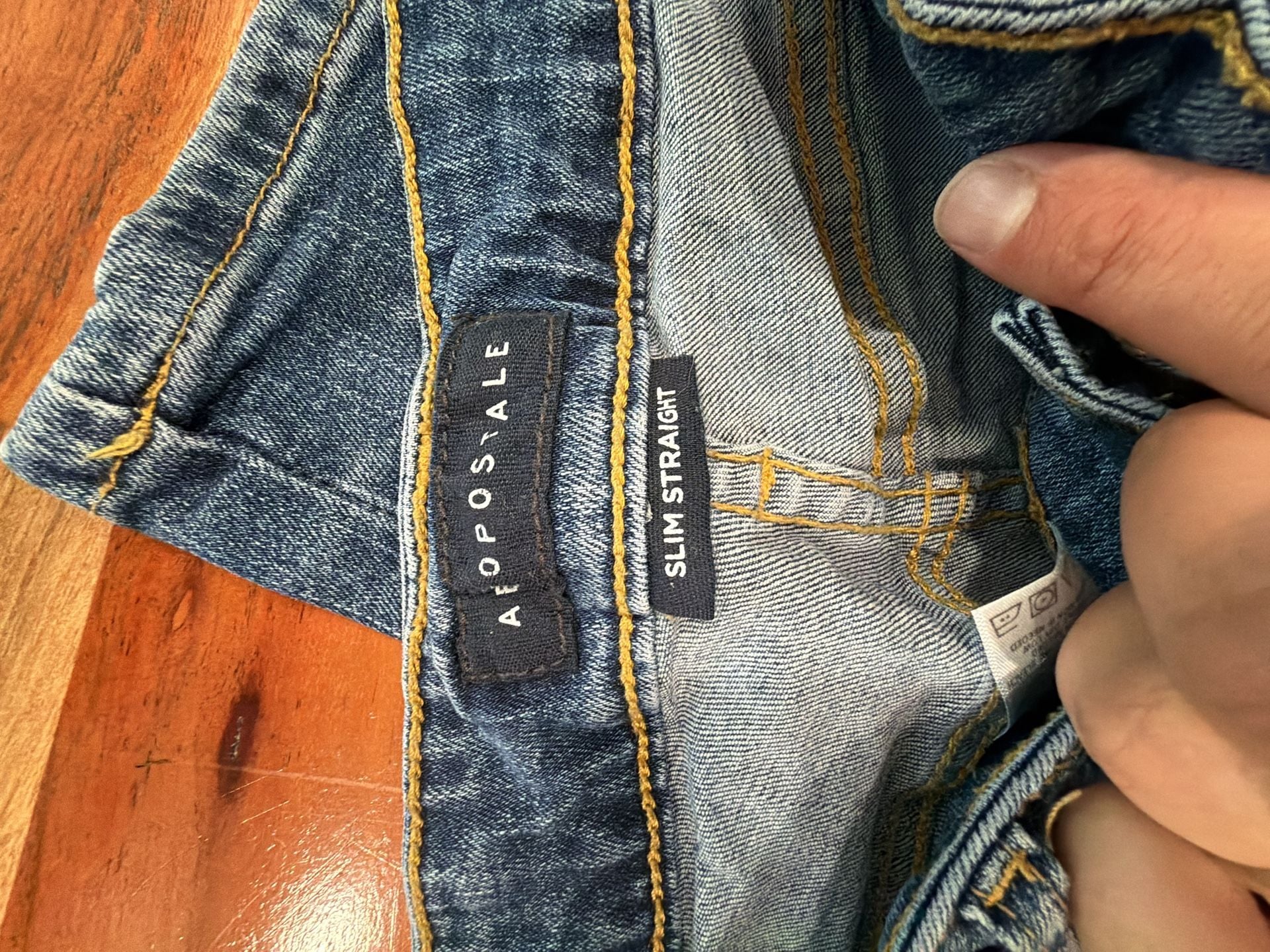 Aeropostale Slim Straight Jeans Size 34x34 Blue Denim 3