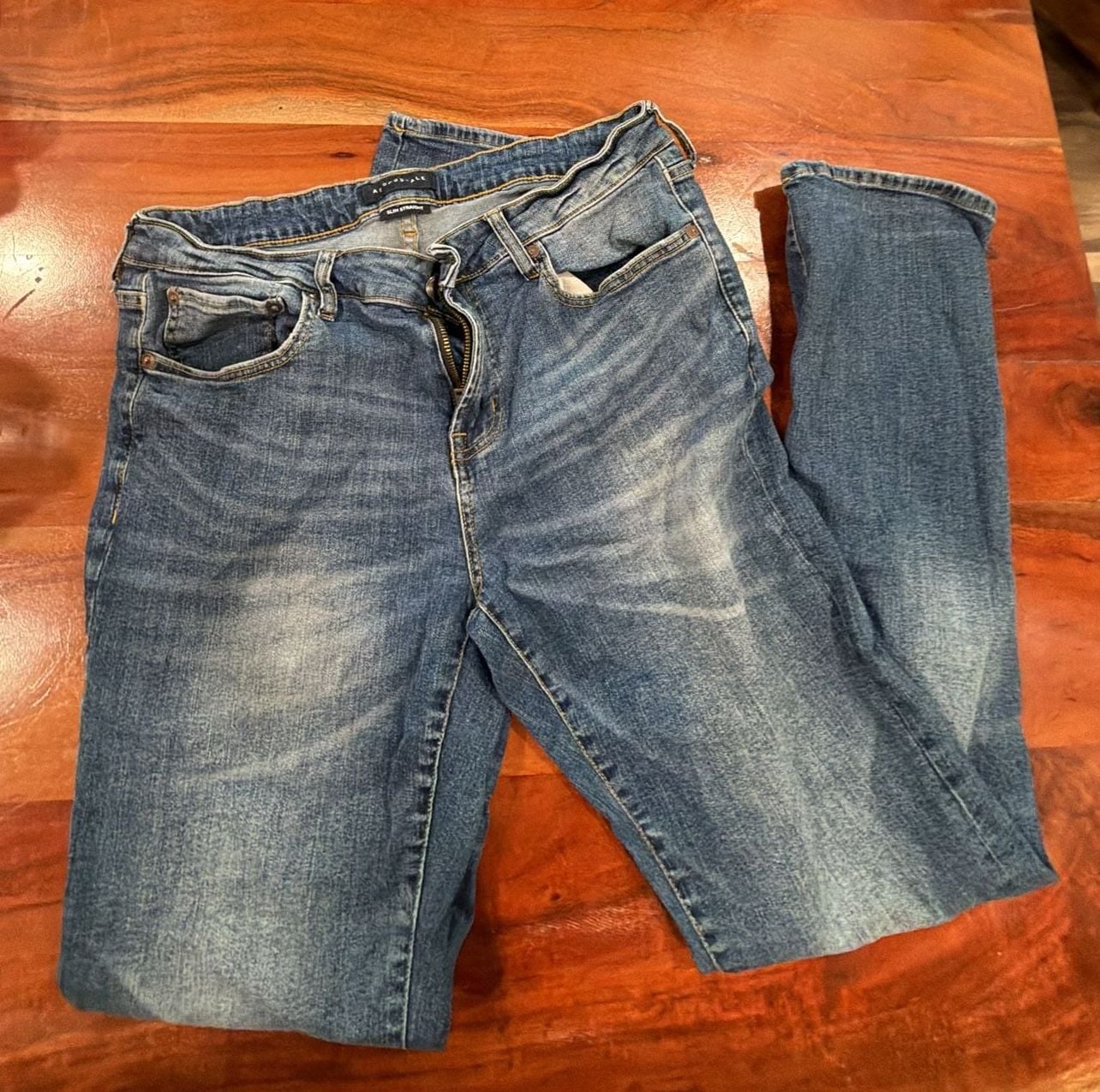Aeropostale Slim Straight Jeans Size 34x34 Blue Denim 2