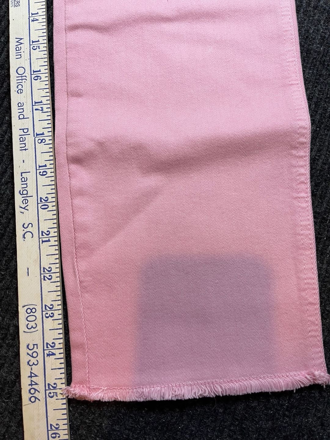 vineyard vines High Rise Straight Crop Pink Denim Jeans Raw Hem 13