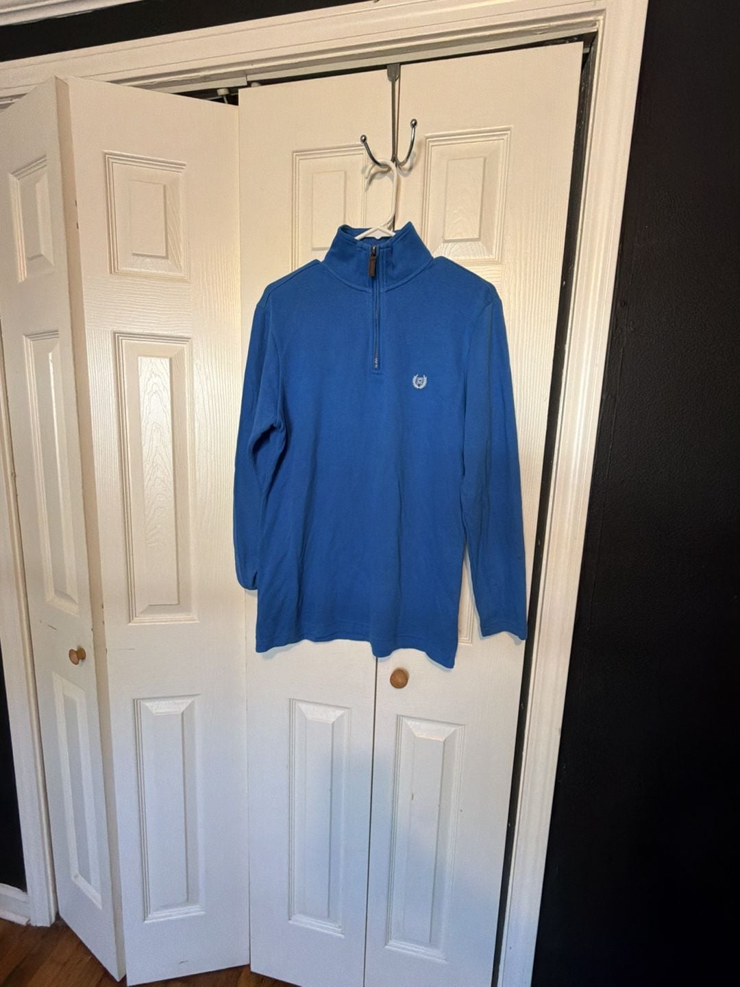 Chaps 1/4 Zip Pullover Sweater Size Small Blue 2