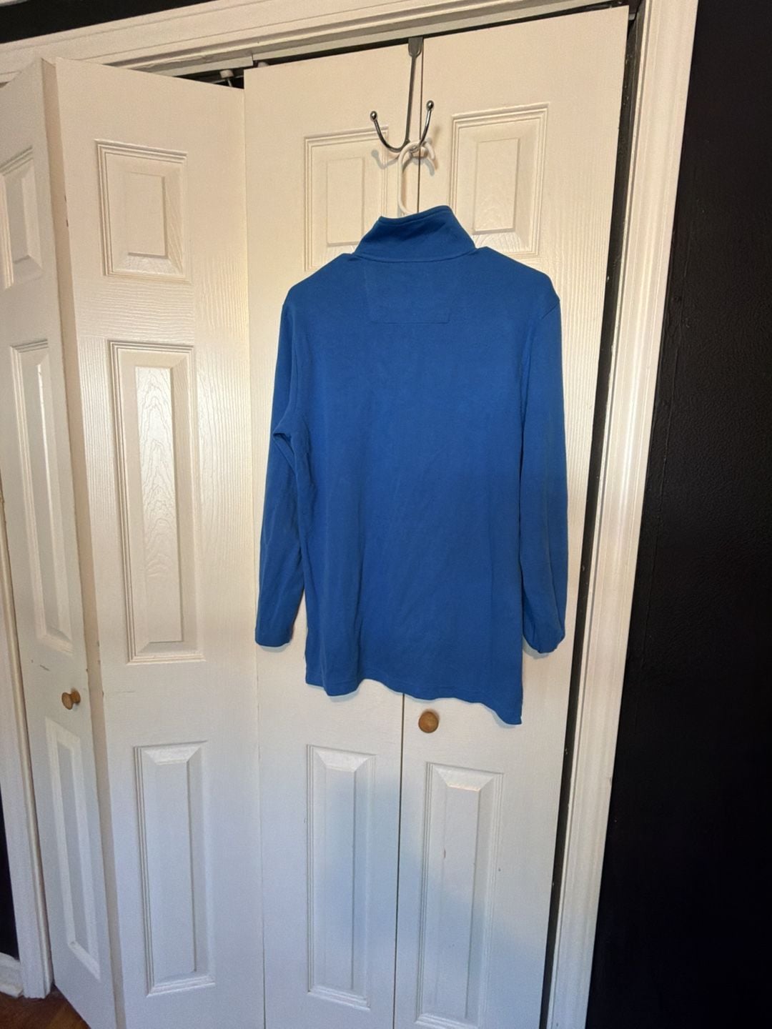 Chaps 1/4 Zip Pullover Sweater Size Small Blue 5