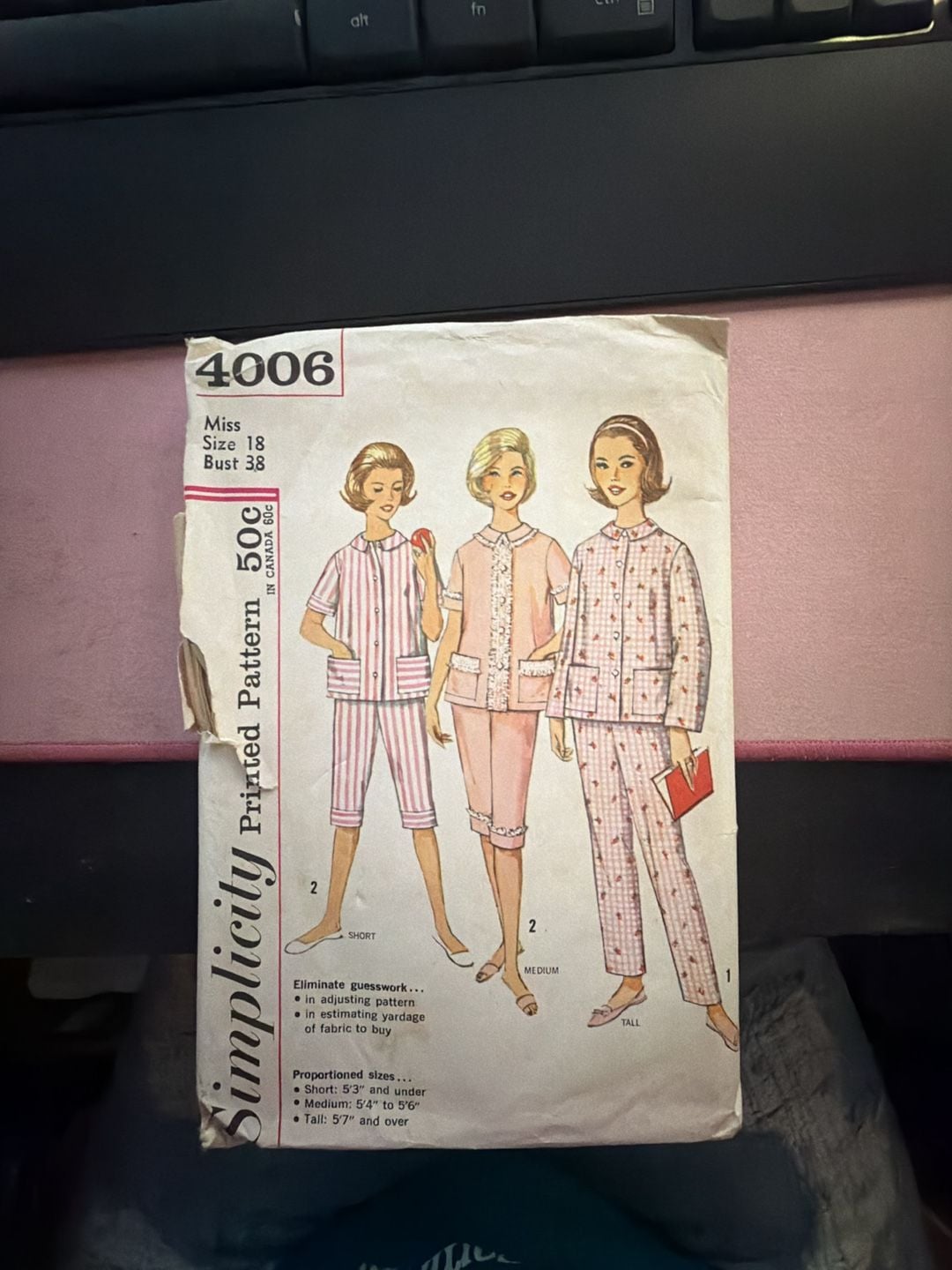 Simplicity Sewing Pattern 4006 Misses Pajamas Size 18 1