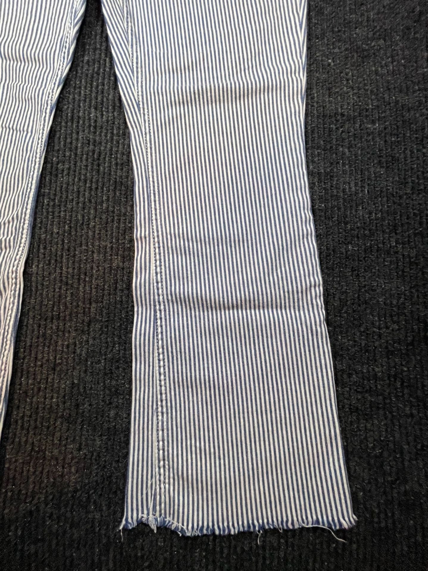 Vineyard Vines High Rise Kick Flare Size 29 Blue White Denim Pants 10