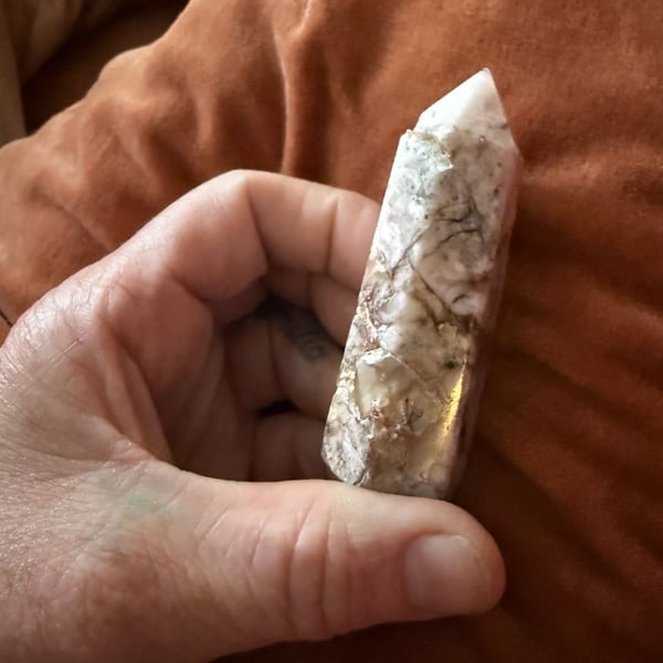Flower Agate Crystal Tower Obelisk