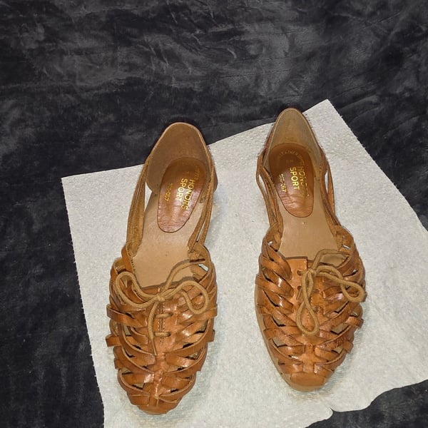 Honors Sport Woven Leather Huarache Sandals Size 6M