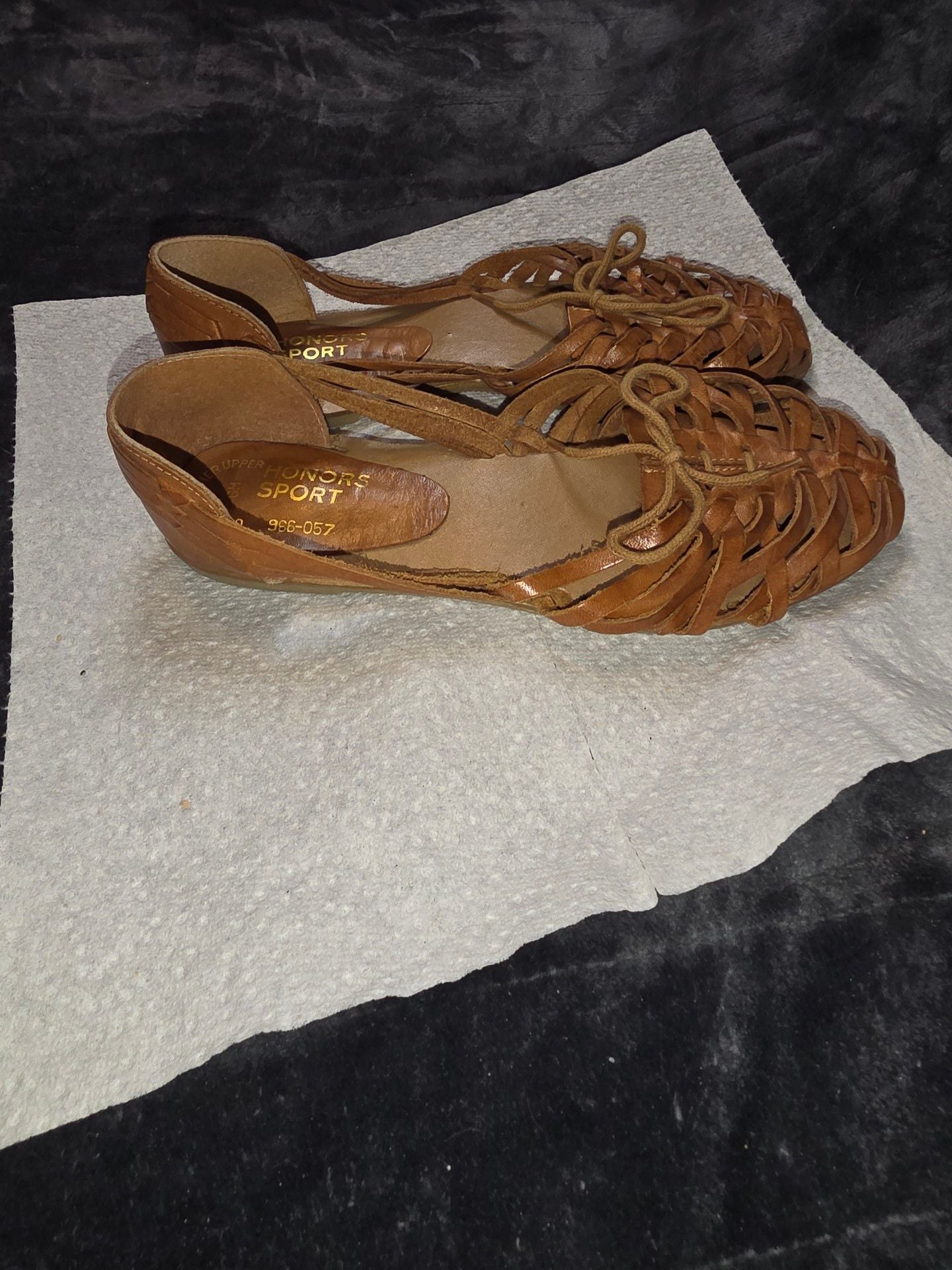 Honors Sport Woven Leather Huarache Sandals Size 6M 3