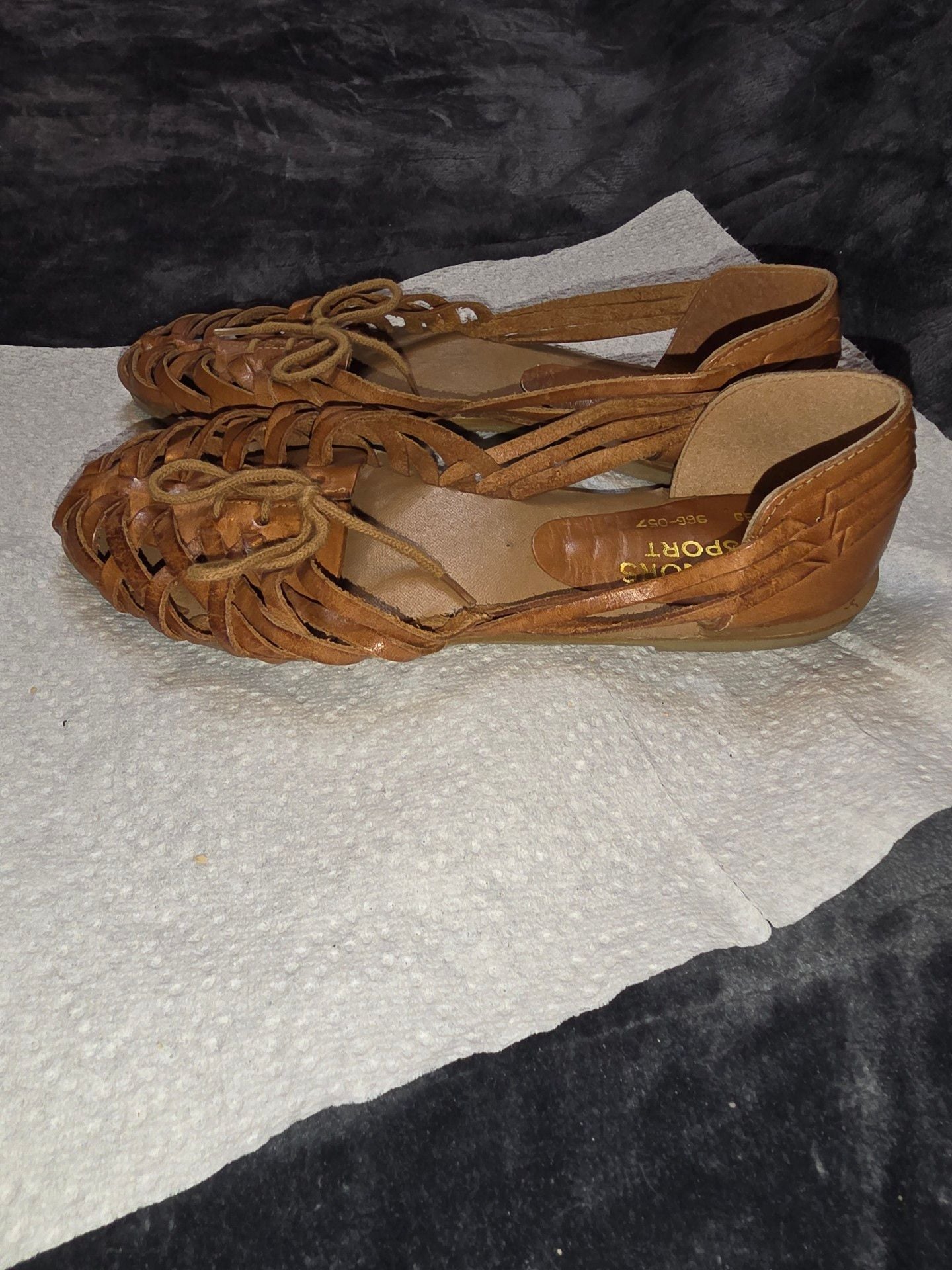 Honors Sport Woven Leather Huarache Sandals Size 6M 5