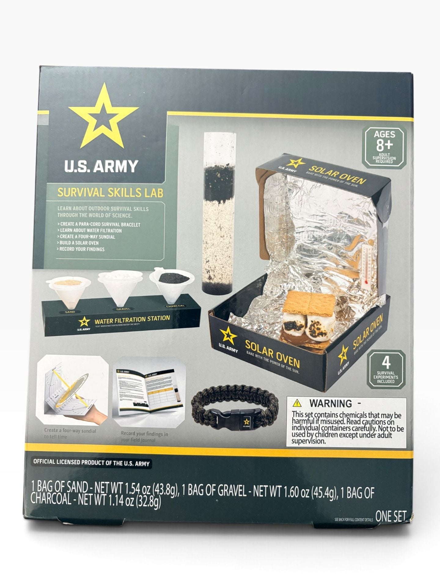 U.S. Army Survival Skills Lab Kit Ages 8+ STEM Experiment Set 1