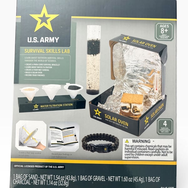 U.S. Army Survival Skills Lab Kit Ages 8+ STEM Experiment Set