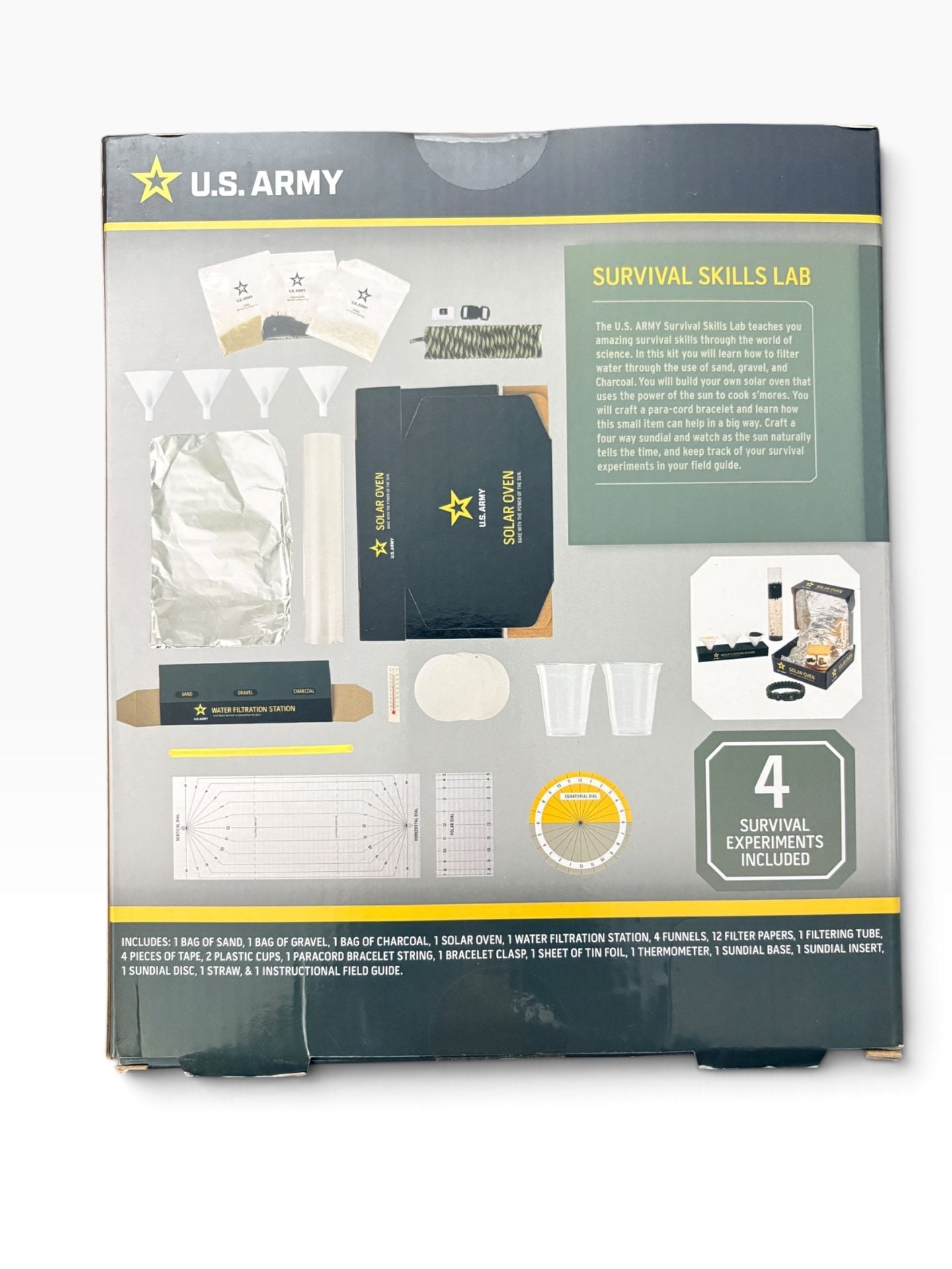 U.S. Army Survival Skills Lab Kit Ages 8+ STEM Experiment Set 4