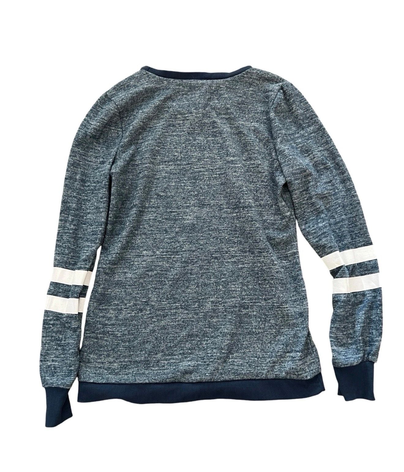 Harmony & Havoc Sweatshirt Size M Messy Hair & PJs Kinda Day Blue 3