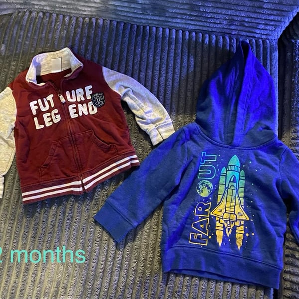 Kids Headquarters Hoodie Set Size 12 Months Blue Red