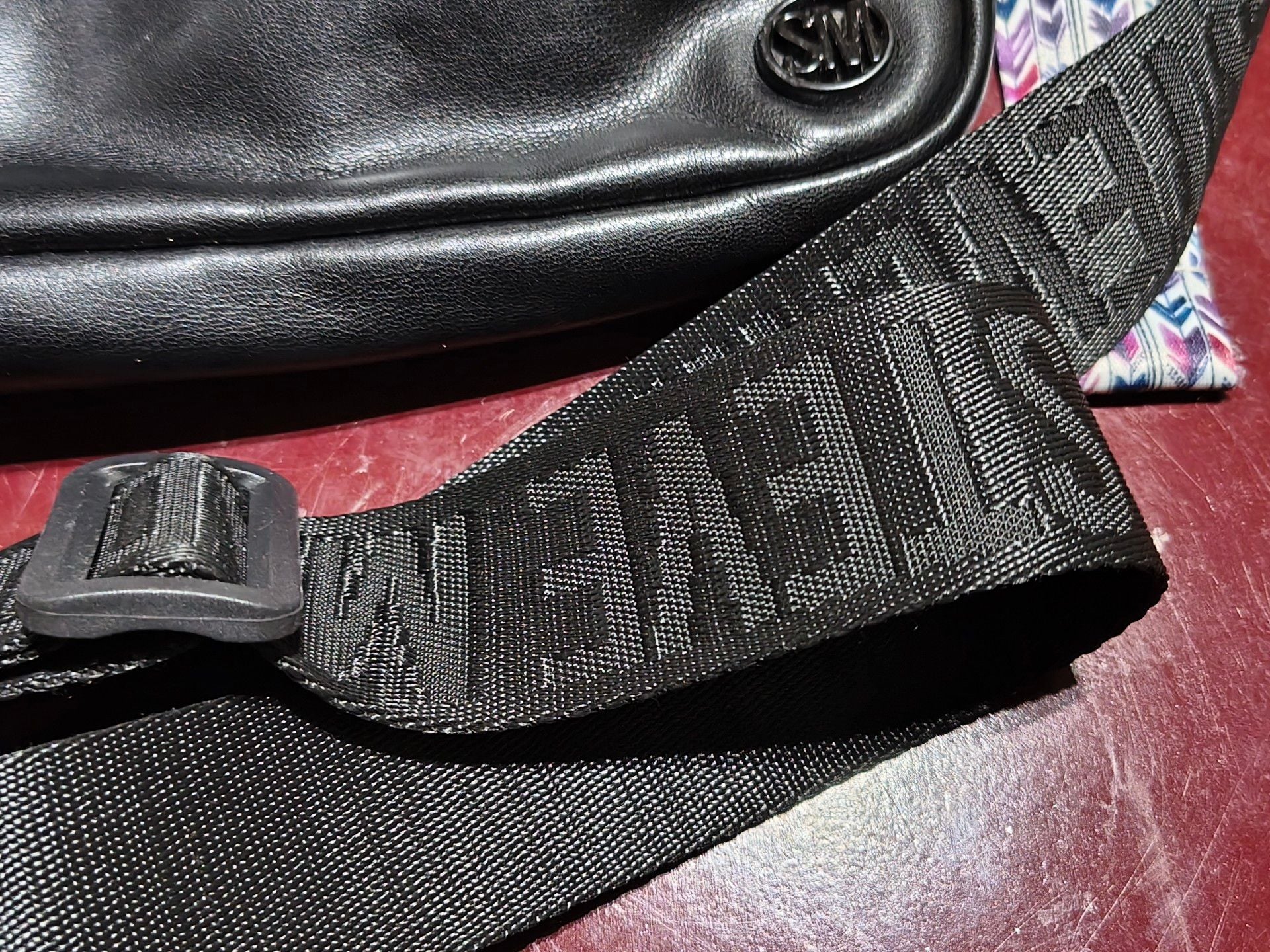 Steve Madden Black Faux Leather Belt Bag With Coin Pouch 4