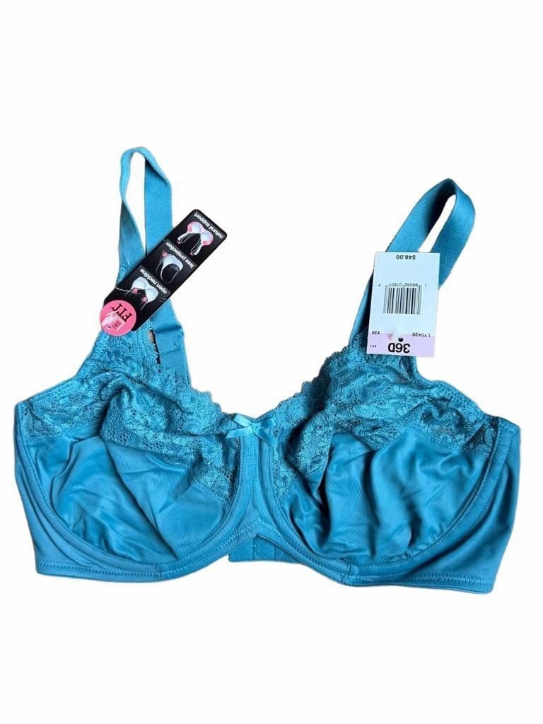 Lilyette Ly0428 Size 36D Blue Lace Minimizer Bra 2