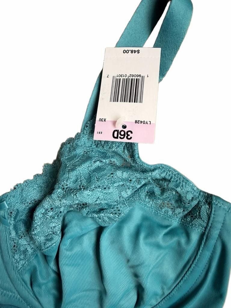 Lilyette Ly0428 Size 36D Blue Lace Minimizer Bra 3