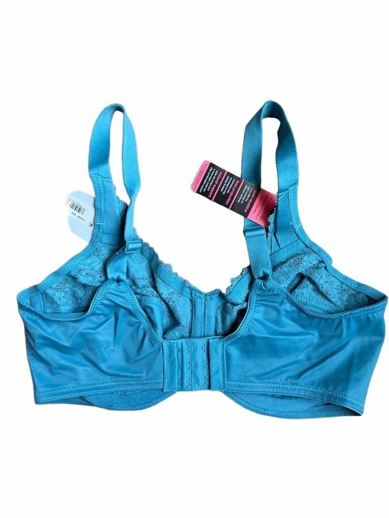 Lilyette Ly0428 Size 36D Blue Lace Minimizer Bra 5