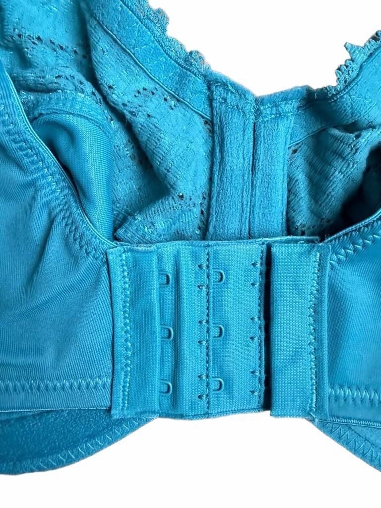 Lilyette Ly0428 Size 36D Blue Lace Minimizer Bra 8