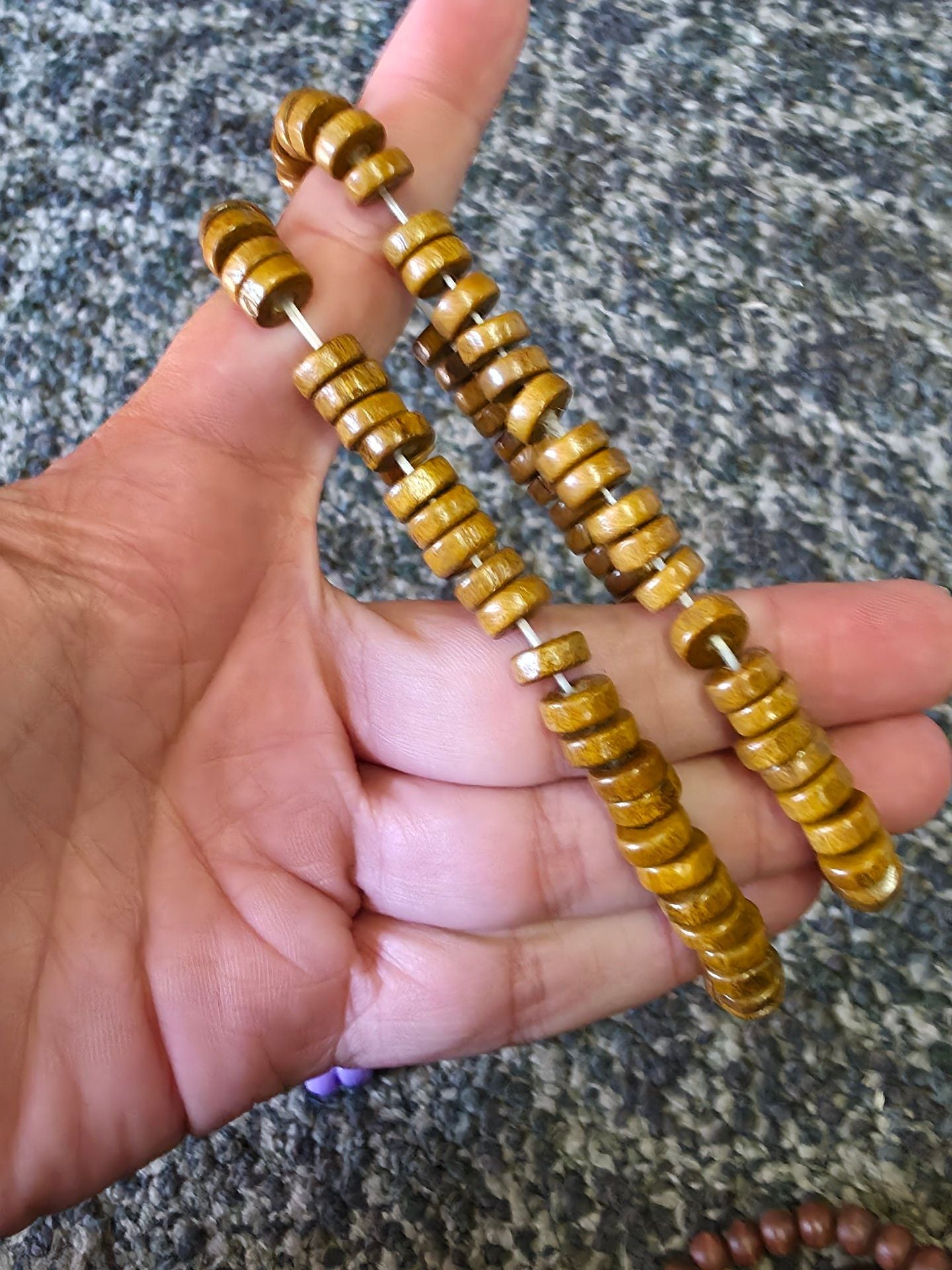 Beaded Bracelet Set Handcrafted Wood And Acrylic 4