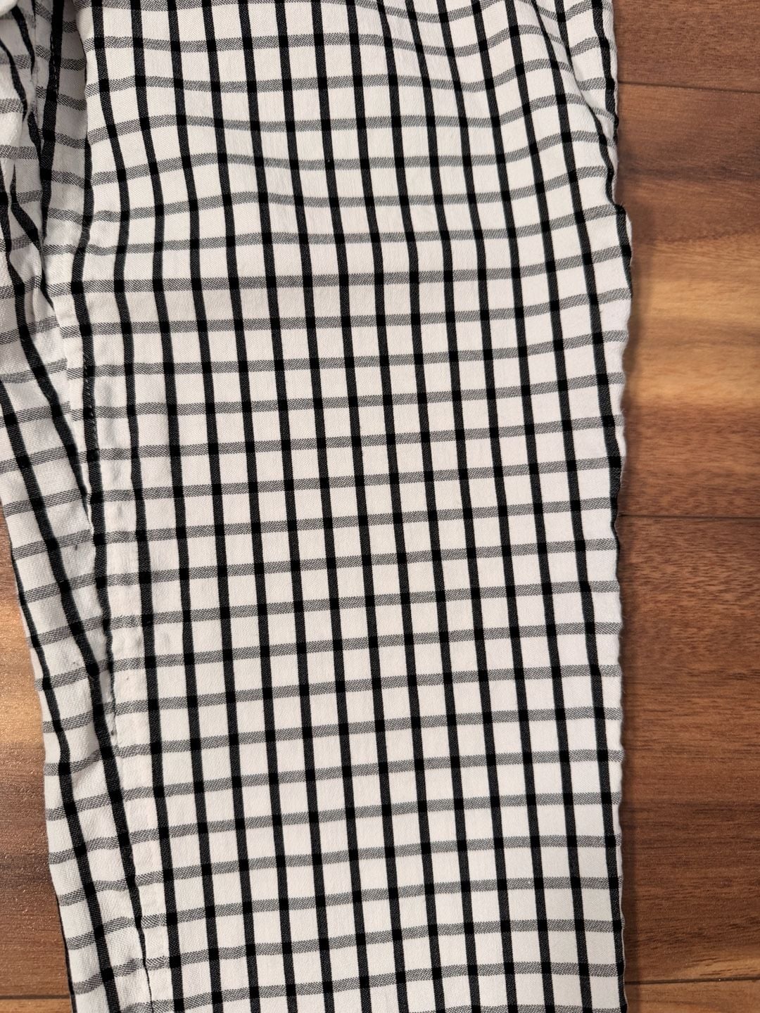 Adrianna Papell Pants Size 10 Black White Plaid Ankle Checkered 4